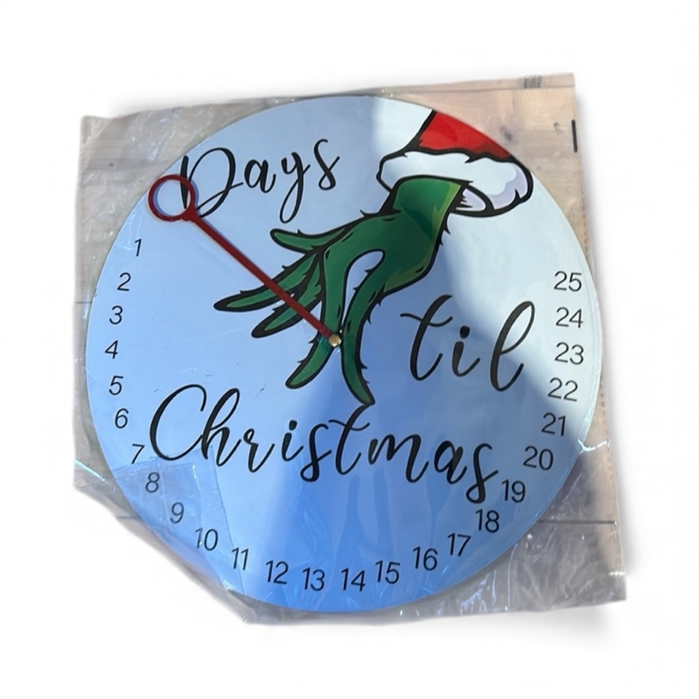 Christmas countdown sign-Movable hand pointer